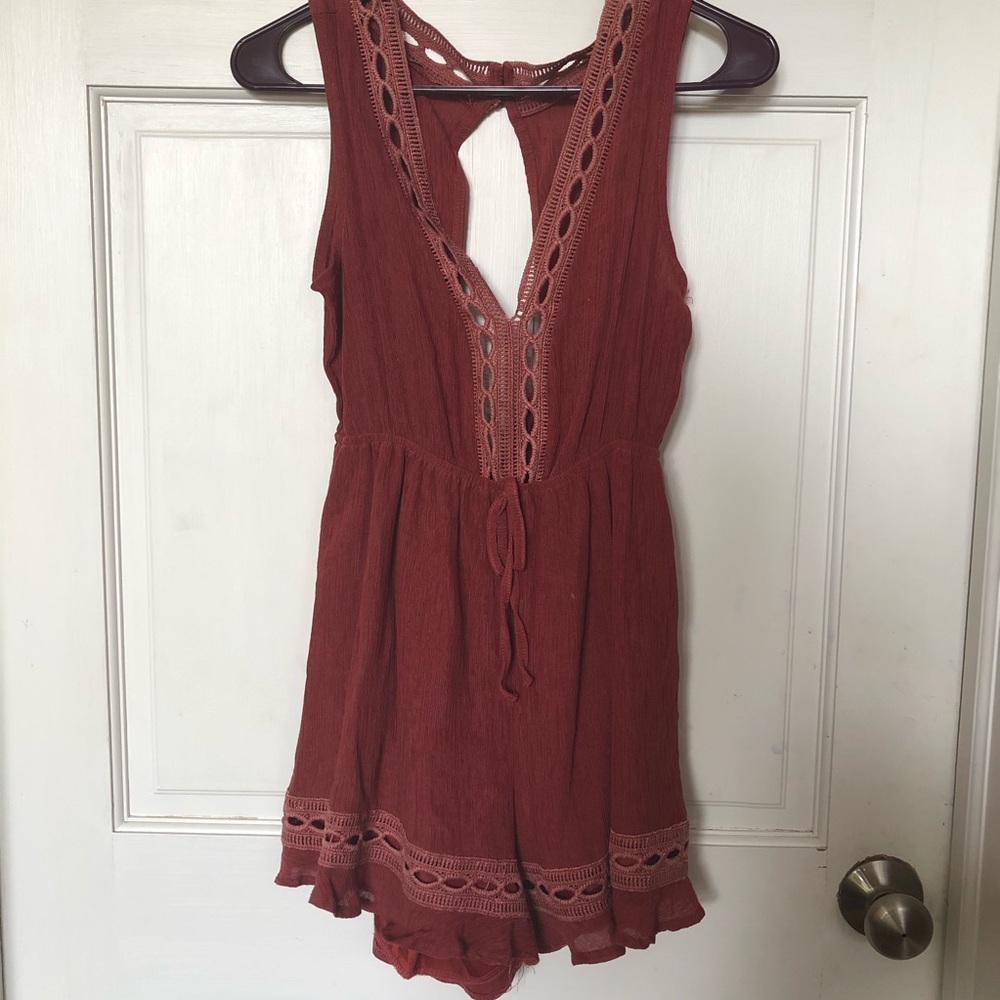 Maroon Romper